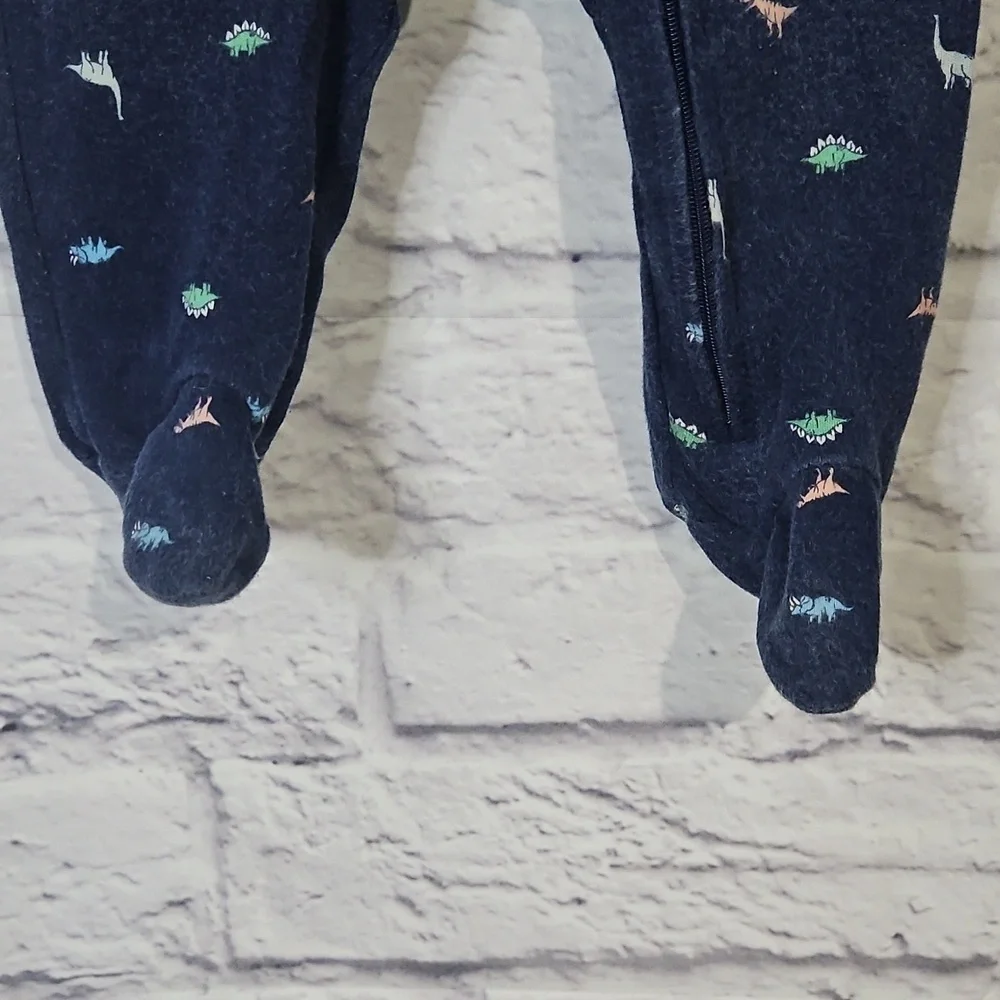 Carter's Blue Dinosaur Print Footie Pajamas